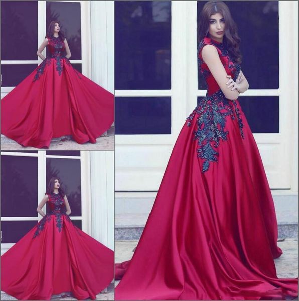 2017 dark red formal evening dresses o neck sleeveless appliques sequins beaded satin long black arabic dresses ball gown prom dre2867547, Black;red
2017 dark red formal evening dresses o neck sleeveless appliques sequins beaded satin long black arabic dresses ball gown prom dre2867547, Black;red