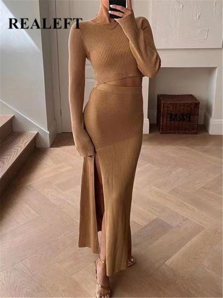 two piece dress realeft autumn winter 2 pieces womens sets knitted tracksuit oneck short sweater and front split wrap skirts outfit suits 23, White
two piece dress realeft autumn winter 2 pieces womens sets knitted tracksuit oneck short sweater and front split wrap skirts outfit suits 23, White