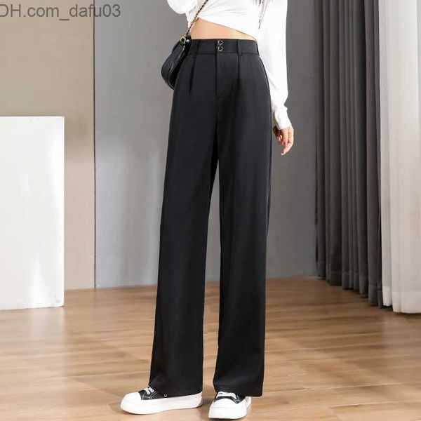 women's pants capris women's new high waist loose relaxed straight leg floor pants professional wide pants z230810, Black;white
women's pants capris women's new high waist loose relaxed straight leg floor pants professional wide pants z230810, Black;white