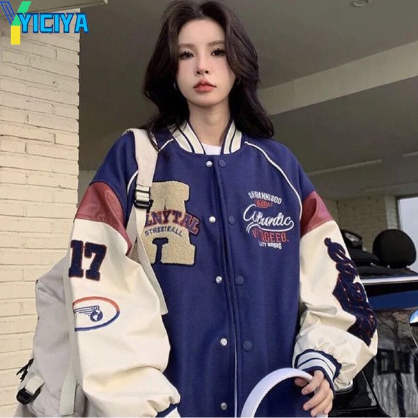 womens jackets yiciya jacket bomber women varsity outerwear american y2k racing oversize baseball jacket streetwear met 230809, Black;brown
womens jackets yiciya jacket bomber women varsity outerwear american y2k racing oversize baseball jacket streetwear met 230809, Black;brown