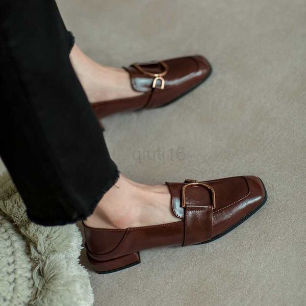 dress shoes 2022 women leather loafers metal buckle square toe flats low heel women pumps slip on loafers office lady slip on shoes, Black
dress shoes 2022 women leather loafers metal buckle square toe flats low heel women pumps slip on loafers office lady slip on shoes, Black