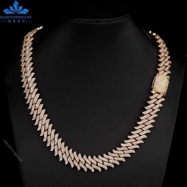 vvs moissanite iced out diamond gold color chain necklace 925 sterling silver men necklace miami cuban link chain
vvs moissanite iced out diamond gold color chain necklace 925 sterling silver men necklace miami cuban link chain