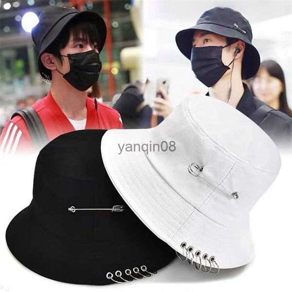 wide brim hats bucket hats summer bucket hats women brooch ring fisherman hat korean style solid climbing outdoor sunscreen fisherman hat pa, Blue;gray 
wide brim hats bucket hats summer bucket hats women brooch ring fisherman hat korean style solid climbing outdoor sunscreen fisherman hat pa, Blue;gray