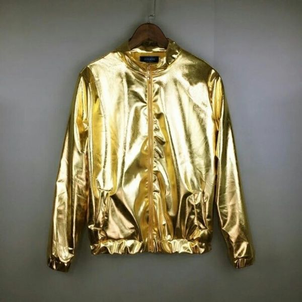 men's jackets mens shiny gold metallic jacket 70s disco dance christmas party varsity zipup baseball bomber coats jaquetas 230809, Black;brown
men's jackets mens shiny gold metallic jacket 70s disco dance christmas party varsity zipup baseball bomber coats jaquetas 230809, Black;brown