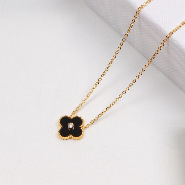 12 mix styles women luxury designer necklace single diamond fashion pendant titanium steel couple jewelry, Silver
12 mix styles women luxury designer necklace single diamond fashion pendant titanium steel couple jewelry, Silver