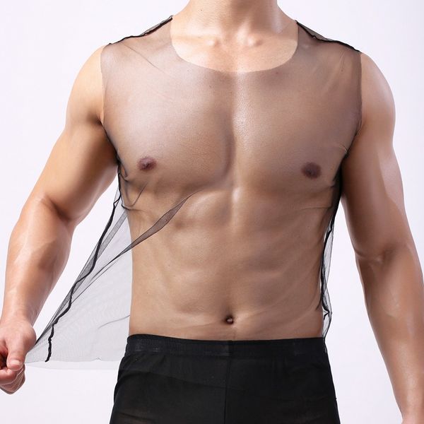 men's t-shirts mens tank mesh full transparent sleeveless t-shirt gilet homme erotic lingerie singlet camisetas undershirt unterhemd, White;black
men's t-shirts mens tank mesh full transparent sleeveless t-shirt gilet homme erotic lingerie singlet camisetas undershirt unterhemd, White;black