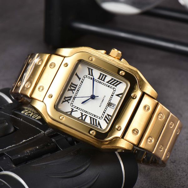men's watch business fashion 40mm stylish square blue dial stainless steel metal strap casual watch sport clock montre de luxe a3, Slivery;golden
men's watch business fashion 40mm stylish square blue dial stainless steel metal strap casual watch sport clock montre de luxe a3, Slivery;golden