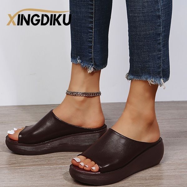 slippers ladies muller slippers thick bottom platform wedge heel fashion outdoor women's shoes fish mouth large size beach slippers 230, Black
slippers ladies muller slippers thick bottom platform wedge heel fashion outdoor women's shoes fish mouth large size beach slippers 230, Black