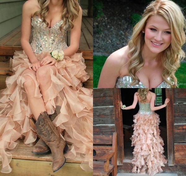 special high low sweetheart prom dresses sweetheart organza with crystals and rhinestone ruffles abendkleider party gowns5754055, Black
special high low sweetheart prom dresses sweetheart organza with crystals and rhinestone ruffles abendkleider party gowns5754055, Black
