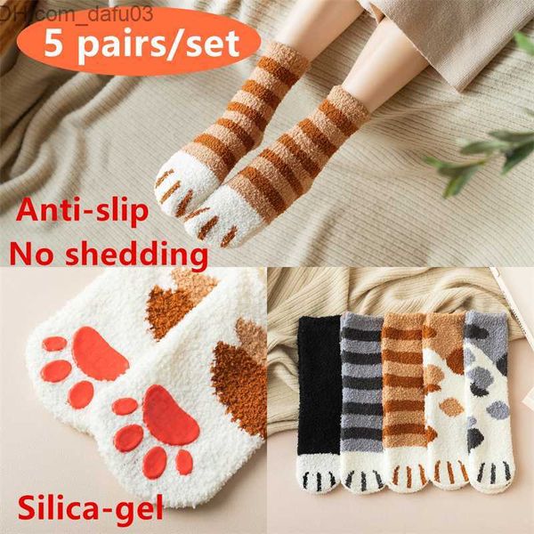 socks hosiery 5 pairs of cat claw socks for women's winter coral velvet pattern thick and cute warmth stock silicone non slip kawaii sl, Black;white
socks hosiery 5 pairs of cat claw socks for women's winter coral velvet pattern thick and cute warmth stock silicone non slip kawaii sl, Black;white