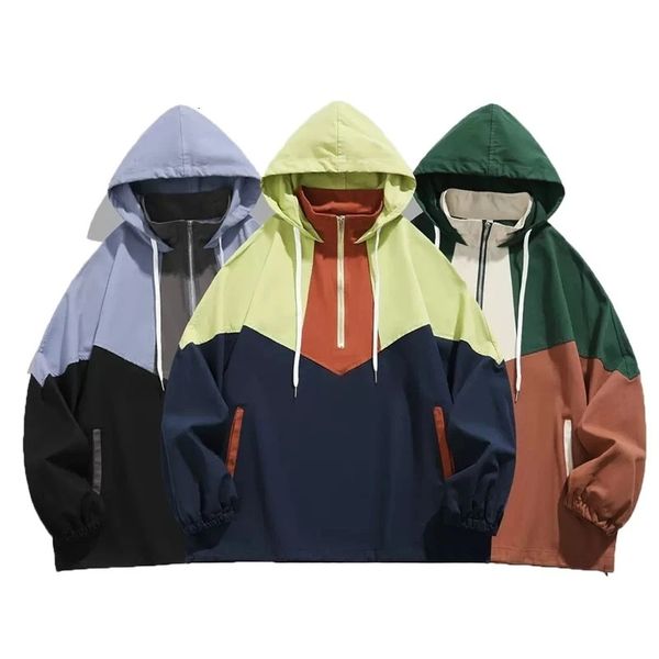 mens jackets spring half zipper varsity men patchwork high street autumn thin windbreaker japanese hooded college coat couple 230810, Black;brown
mens jackets spring half zipper varsity men patchwork high street autumn thin windbreaker japanese hooded college coat couple 230810, Black;brown