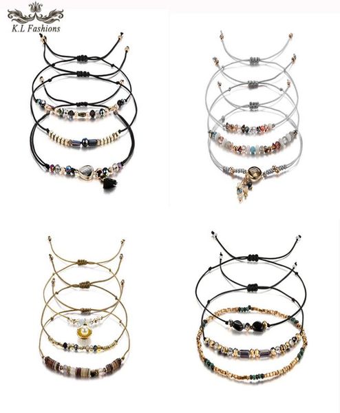 3pcslot bead bracelet for women multicolor crystal series tandem leaf heart round geometric pendant woven wax rope bracelet diy j6525308, Black
3pcslot bead bracelet for women multicolor crystal series tandem leaf heart round geometric pendant woven wax rope bracelet diy j6525308, Black