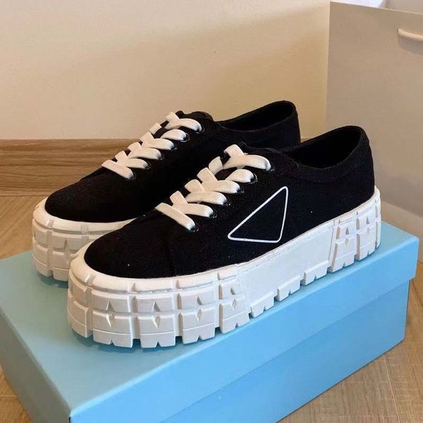 designer shoe brand casual shoes thick sole nylon rubber triangle logo lace up classic canvas women's sports shoes-1, Black
designer shoe brand casual shoes thick sole nylon rubber triangle logo lace up classic canvas women's sports shoes-1, Black