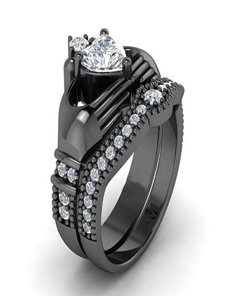 victoria wieck claddagh luxury jewelry choucong 10kt black gold filled white z cz diamond gemstones women wedding birdal ring 7393614, Slivery;golden
victoria wieck claddagh luxury jewelry choucong 10kt black gold filled white z cz diamond gemstones women wedding birdal ring 7393614, Slivery;golden