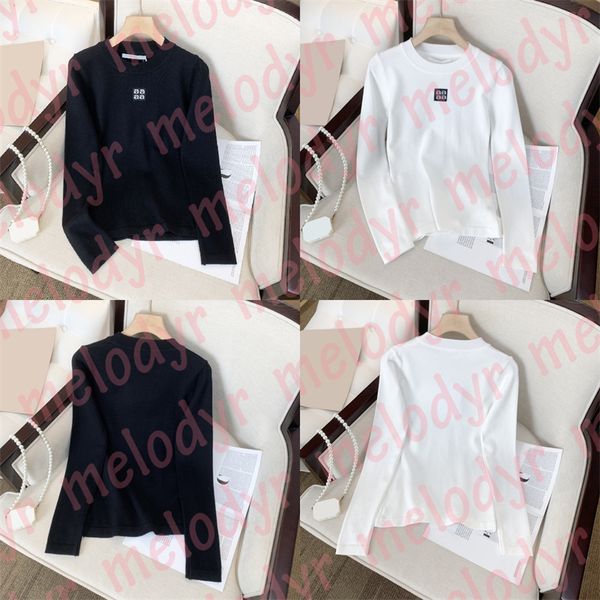 women long sleeve knits autumn slim knitted letter print high elastic bottoming shirt designer pullover, White
women long sleeve knits autumn slim knitted letter print high elastic bottoming shirt designer pullover, White