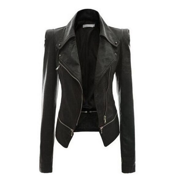 women autumn jacket pu faux leather turndown collar feminina womens bomber jackets streetwear plus size denim coats8646897, Black;brown
women autumn jacket pu faux leather turndown collar feminina womens bomber jackets streetwear plus size denim coats8646897, Black;brown