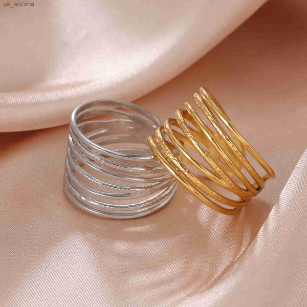 skyrim wide multi-layer geometric rings for women stainless steel adjustable finger ring 2023 hiphop punk party jewelry gift l230620, Silver
skyrim wide multi-layer geometric rings for women stainless steel adjustable finger ring 2023 hiphop punk party jewelry gift l230620, Silver