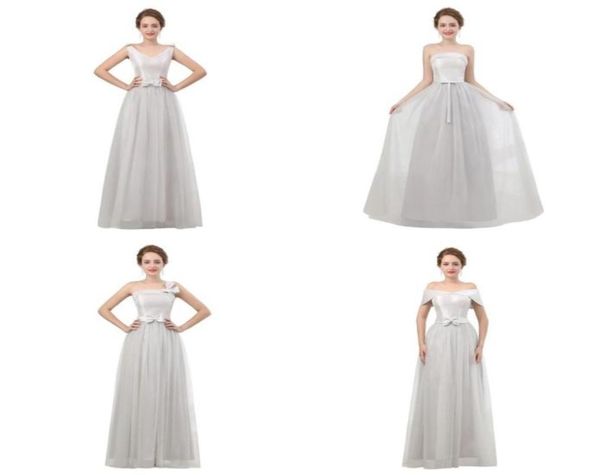 lovely light grey bridesmaid dress long convertible dresses party gown with bow tulle skirt laceup99005255418754, White;pink
lovely light grey bridesmaid dress long convertible dresses party gown with bow tulle skirt laceup99005255418754, White;pink