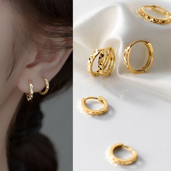 925 sterling silver simple geometric car flower circle charm earrings fashion gothic wedding piercing hoop jewelry female, Golden;silver
925 sterling silver simple geometric car flower circle charm earrings fashion gothic wedding piercing hoop jewelry female, Golden;silver