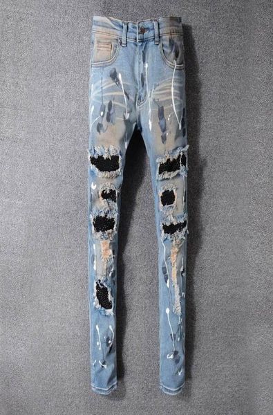 famous brand mens designer jeans slim fit mens skinny jeans men women motorcycle biker hip hop distressed ripped jeans pants6032426, Blue
famous brand mens designer jeans slim fit mens skinny jeans men women motorcycle biker hip hop distressed ripped jeans pants6032426, Blue