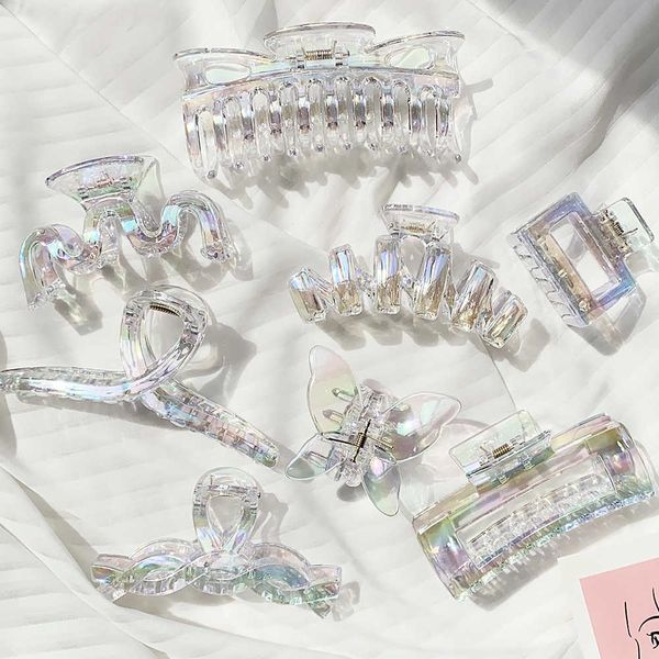 new summer laser gradient color hair claw sweet fairy hair clips for women girls hair crab headband fashion hair accessories, Slivery;white
new summer laser gradient color hair claw sweet fairy hair clips for women girls hair crab headband fashion hair accessories, Slivery;white