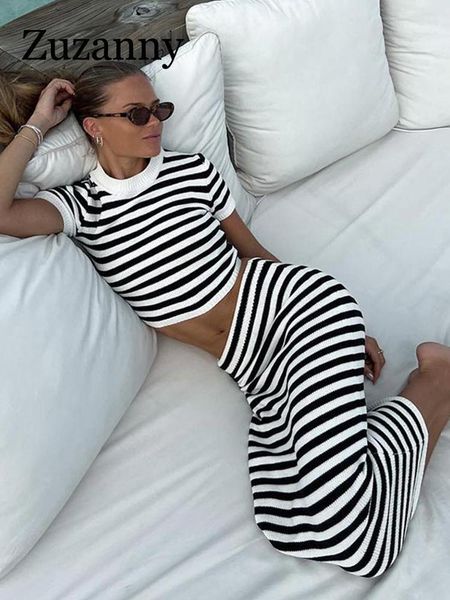 basic casual dresses zuzanny causal fashion knitted striped dress set o neck short sleeve crop and straight long skirts holiday outfits 2308, Black;gray
basic casual dresses zuzanny causal fashion knitted striped dress set o neck short sleeve crop and straight long skirts holiday outfits 2308, Black;gray
