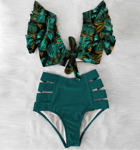 high waist ruffled bikini set 2021 flounce biquini swimwear women two pieces swimsuit floral beachwear vneck bathing suit fb4882122, White;black
high waist ruffled bikini set 2021 flounce biquini swimwear women two pieces swimsuit floral beachwear vneck bathing suit fb4882122, White;black