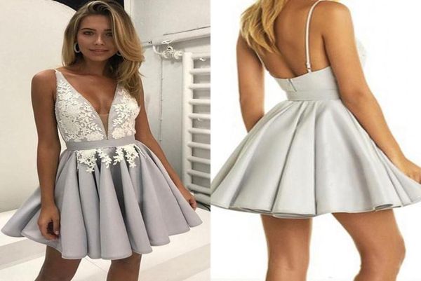 2019 deep v neck lace short homecoming prom dresses backless applique with spaghetti straps ruched satin graduation cocktail party1707283, Blue;pink 
2019 deep v neck lace short homecoming prom dresses backless applique with spaghetti straps ruched satin graduation cocktail party1707283, Blue;pink