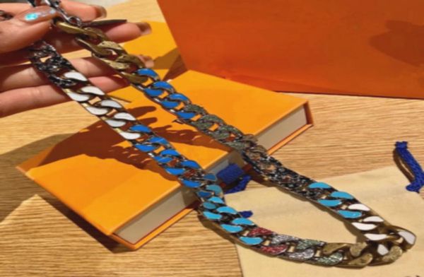 2021 candy necklace luxury jewelry design diamond 316l titanium steel engrave colored enamel thick chain links patches necklace 128810594, Silver
2021 candy necklace luxury jewelry design diamond 316l titanium steel engrave colored enamel thick chain links patches necklace 128810594, Silver