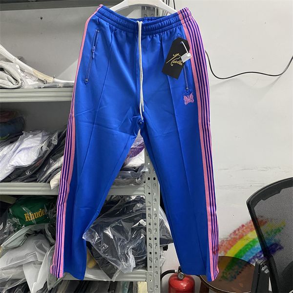 mens pants blue needles sweatpants men women quality pink stripe butterfly track narrow awge trousers 230809, Black
mens pants blue needles sweatpants men women quality pink stripe butterfly track narrow awge trousers 230809, Black