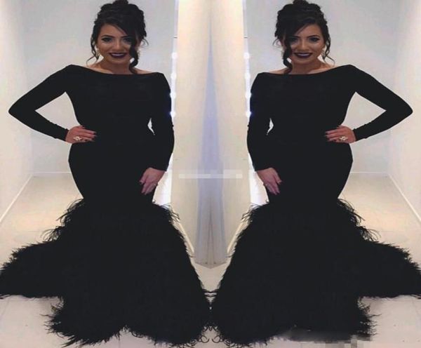 black feather mermaid evening gowns bateau long sleeve zipper back prom dresses floor length cocktail party dresses custom ma8130260, Black;red
black feather mermaid evening gowns bateau long sleeve zipper back prom dresses floor length cocktail party dresses custom ma8130260, Black;red