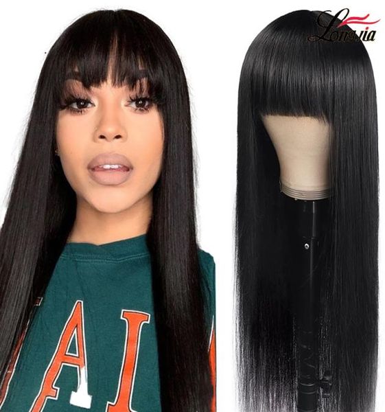 straight human hair wigs with bangs natural black peruvian full machine made wig for black women 1030inch3005154, Black;brown
straight human hair wigs with bangs natural black peruvian full machine made wig for black women 1030inch3005154, Black;brown