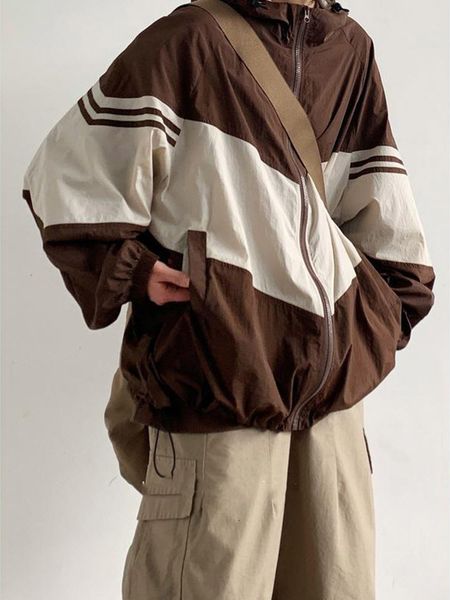 womens jackets vintage korean bomber coat harajuku loose stripe patchwork hooded zipper outwear autumn streetwear bf style clothes 230809, Black;brown
womens jackets vintage korean bomber coat harajuku loose stripe patchwork hooded zipper outwear autumn streetwear bf style clothes 230809, Black;brown