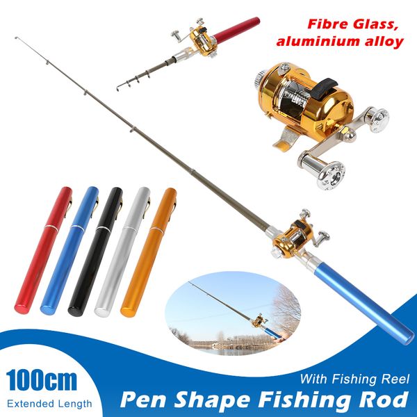 rod reel combo 1pc telescopic mini fishing pole pen shape folded with wheel outdoor portable pocket accessories 230809
rod reel combo 1pc telescopic mini fishing pole pen shape folded with wheel outdoor portable pocket accessories 230809