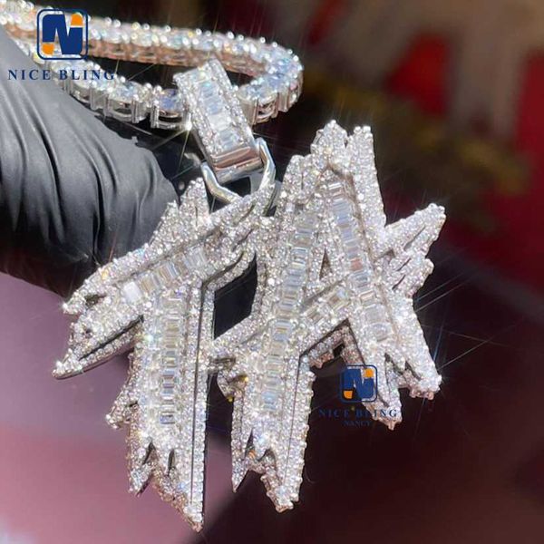 hip hop women mens iced out custom jewelry letter 925 sterling silver vvs moissanite diamond name initial pendant
hip hop women mens iced out custom jewelry letter 925 sterling silver vvs moissanite diamond name initial pendant