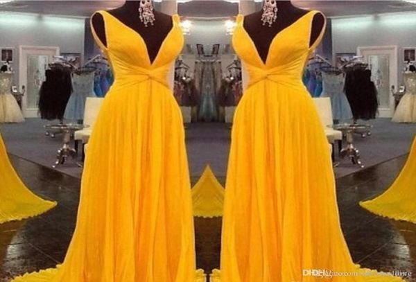 2019 yellow plunging v neck evening dress aline sleeveless chiffon formal holiday wear prom party gown custom made plus size5065782, Black;red
2019 yellow plunging v neck evening dress aline sleeveless chiffon formal holiday wear prom party gown custom made plus size5065782, Black;red