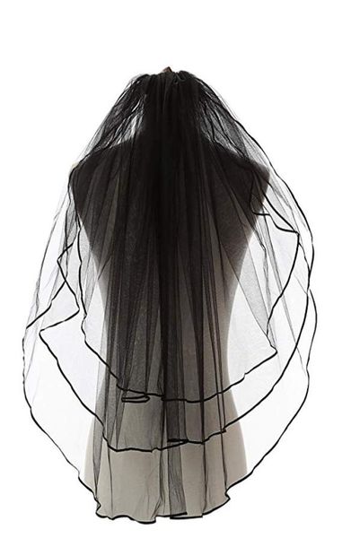 black gothic wedding veils women039s 3 tiers ribbon edge finger tip wedding bridal veil 11054bk5160167
black gothic wedding veils women039s 3 tiers ribbon edge finger tip wedding bridal veil 11054bk5160167