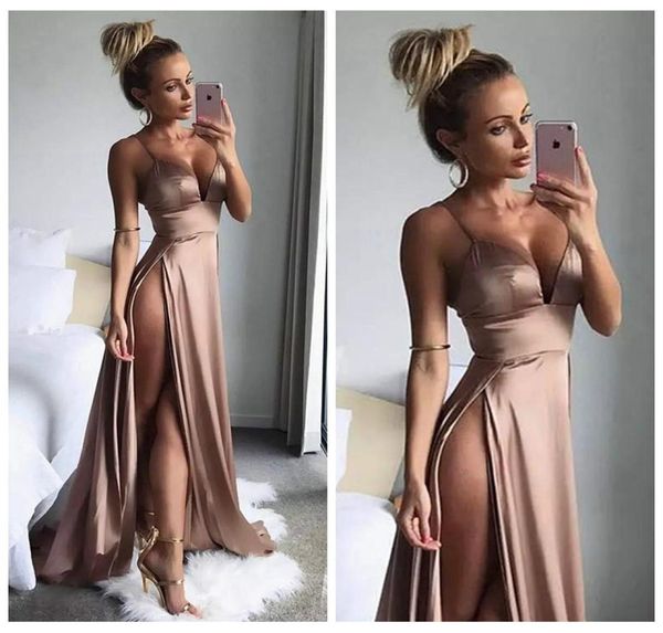 thigh high slits dresses evening wear 2018 simple long party dress spaghetti straps deep v neck a line prom gowns9893384, Black;red
thigh high slits dresses evening wear 2018 simple long party dress spaghetti straps deep v neck a line prom gowns9893384, Black;red