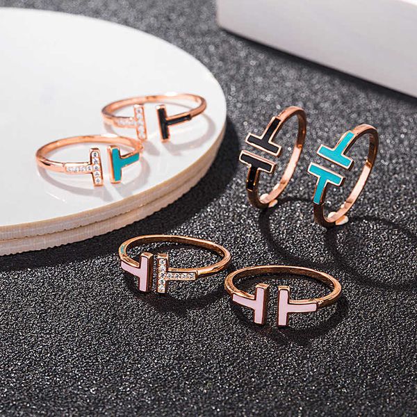 original japan and south korea s925 sterling silver drop glue set diamond double t-letter open ring fashion simple elegant women's with
original japan and south korea s925 sterling silver drop glue set diamond double t-letter open ring fashion simple elegant women's with