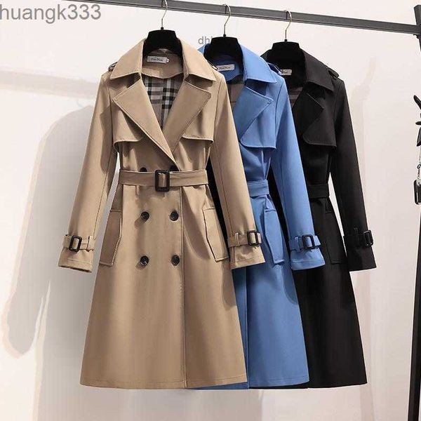 s-4xl autumn fashion elegant belt coat women loose mid-length windbreaker female casual long, Tan;black
s-4xl autumn fashion elegant belt coat women loose mid-length windbreaker female casual long, Tan;black