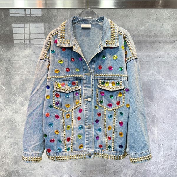 men's jackets trendy heavy industry diamond inlaid color coat women denim jacket fashion style hip hop ripped jeans 230809, Black;brown
men's jackets trendy heavy industry diamond inlaid color coat women denim jacket fashion style hip hop ripped jeans 230809, Black;brown