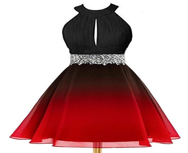 2019 halter gradient chiffon short prom dresses with lace up ombre formal evening mini homecoming graduation party gown al42761231, Black
2019 halter gradient chiffon short prom dresses with lace up ombre formal evening mini homecoming graduation party gown al42761231, Black