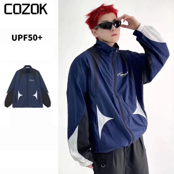 mens jackets american vintage upf50sunscreen jacket men patchwork letter print harajuku zipper causal streetwear thin outwear summer 230810, Black;brown
mens jackets american vintage upf50sunscreen jacket men patchwork letter print harajuku zipper causal streetwear thin outwear summer 230810, Black;brown
