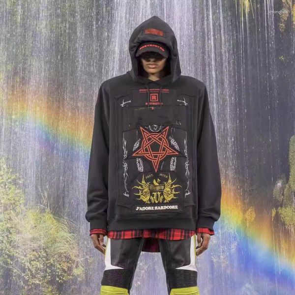 men's hoodies for men y2k colorblocked embroidered patch hoodie women clothes 1:1 higher quality streetwear, Black
men's hoodies for men y2k colorblocked embroidered patch hoodie women clothes 1:1 higher quality streetwear, Black