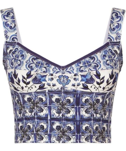 d2022g new fashion blouses majolicaprint bustier cropped valentine039s day birthday gift christmas9769443, White
d2022g new fashion blouses majolicaprint bustier cropped valentine039s day birthday gift christmas9769443, White