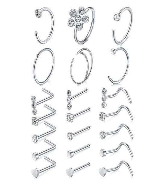 nose rings hoop l shape studs stainless steel screw bone flat diamond opal heart high nostril piercing jewelry for women men2148208, Silver
nose rings hoop l shape studs stainless steel screw bone flat diamond opal heart high nostril piercing jewelry for women men2148208, Silver