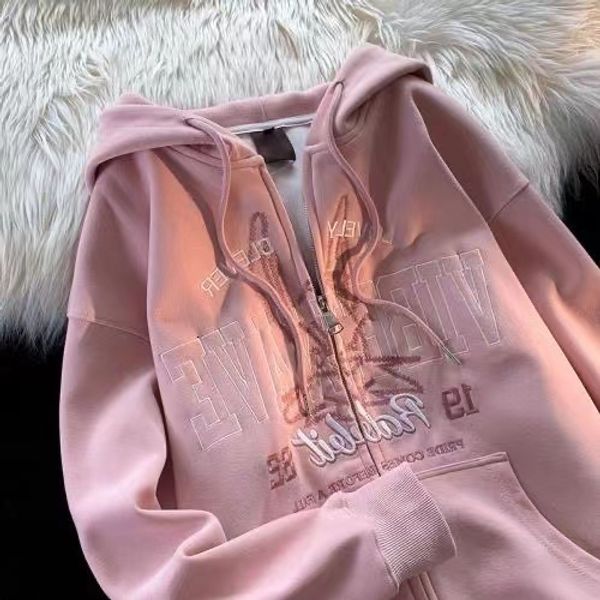 men's hoodies sweatshirts spring loose hoodie long sleeved women american retro letter embroidery vintage sweatershirt woman trend casu, Black
men's hoodies sweatshirts spring loose hoodie long sleeved women american retro letter embroidery vintage sweatershirt woman trend casu, Black