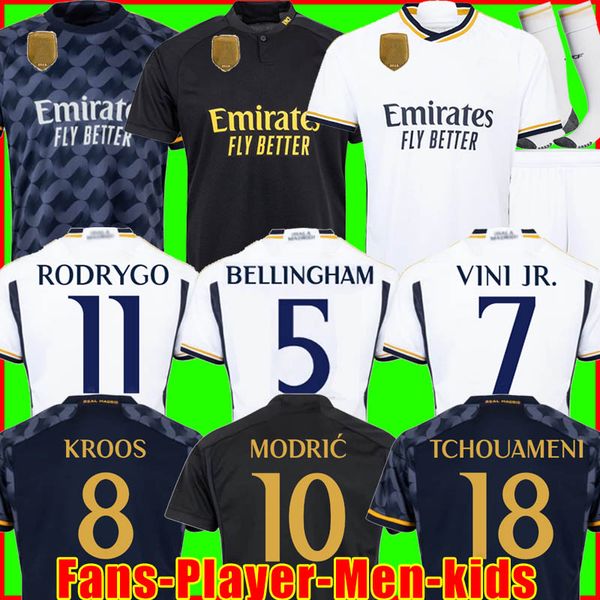 23 24 bellingham soccer jerseys vini jr camavinga tchouameni modric rodrygo 2023 2024 real madrids football shirt player version camiseta me, Black;yellow
23 24 bellingham soccer jerseys vini jr camavinga tchouameni modric rodrygo 2023 2024 real madrids football shirt player version camiseta me, Black;yellow