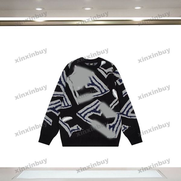 xinxinbuy men women designer sweatshirt hoodie double letter jacquard fabric roma sweater gray blue black white s-3xl, Black;brown
xinxinbuy men women designer sweatshirt hoodie double letter jacquard fabric roma sweater gray blue black white s-3xl, Black;brown