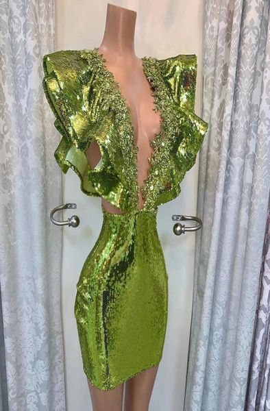 green sequined prom dresses short beaded deep vneck duabi party night gowns women custom made designed robe de soiree3094485, Black
green sequined prom dresses short beaded deep vneck duabi party night gowns women custom made designed robe de soiree3094485, Black